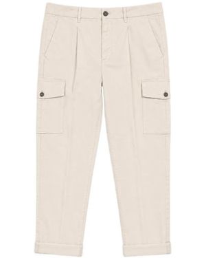 Mason's Pleated Cargo Pants - White