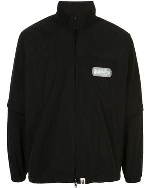 A Bathing Ape Chaqueta bomber con logo estampado - Negro