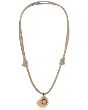 Dezso by Sara Beltran Diamond And Shell Necklace - White
