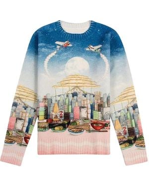 CASABLANCA Casa Cafe Pullover - Blau