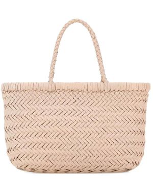 Dragon Diffusion Flat Gora Woven Tote Bag - Natural