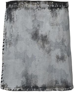 FILTH Falda Vaquera Con Efecto Envejecido - Gris