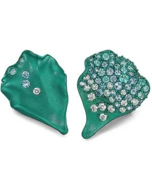 Anabela Chan Pendientes Paraiba Petal Con Diseño Esculpido - Verde