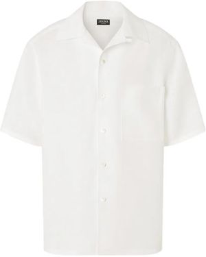ZEGNA Pocket Short Sleeve Shirt - White