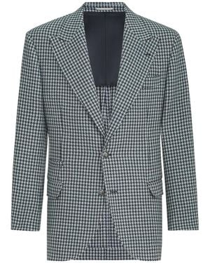 Brunello Cucinelli Cashmere Single-Breasted Jacket - Blue