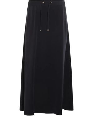 Herno Drawstring Elastic-waist Midi Skirt - ブラック