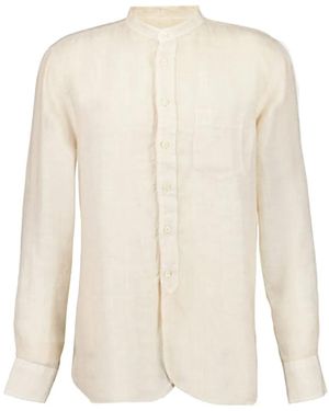 120% Lino Linen Long-Sleeve Shirt - White
