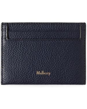 Mulberry Tarjetero Continental De Piel De Becerro Granulada - Azul