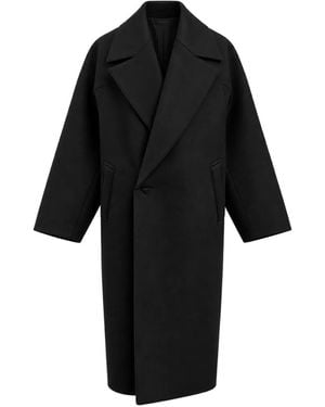 Rainmaker Manteau À Coupe Cocon Et Revers Pointus - Black