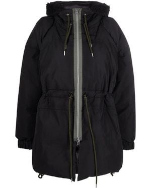 Sacai Drawstring Hooded Parka - Black