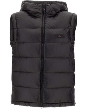 Peuterey Donoma Linear Quilted Hooded Gilet - ブラック