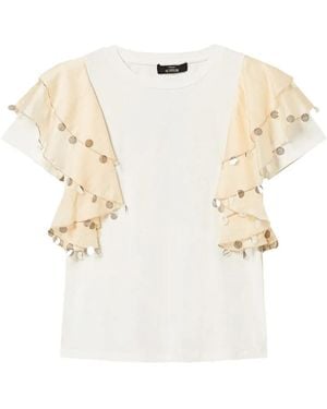 Twinset Camiseta con volantes - Blanco