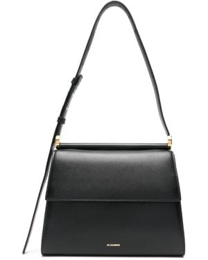 Jil Sander Leather Shoulder Bag - Black