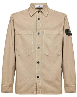 Stone Island Cotton Overshirt - Natural