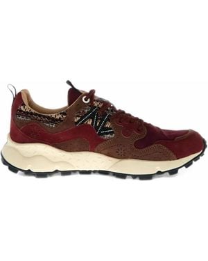 Flower Mountain Yamano 3 Panelled Trainers - Brown