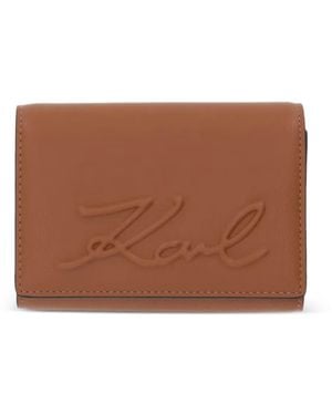 KARL LAGERFELD Karl Signature Wallet - Brown