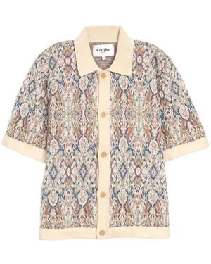 Corridor NYC Trance Poloshirt Aus Jacquard-Strick - Weiß
