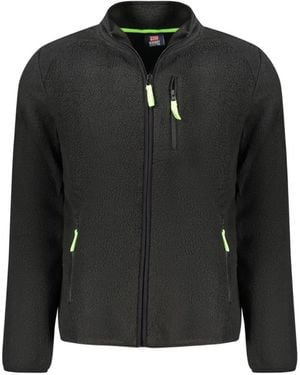 Norway 1963 Fleece-Texture Zip-Up Jacket - Black