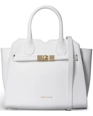 Marc Ellis Antilia Twist-Lock Tote Bag - White