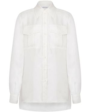 Alberta Ferretti Camicia Di Seta - Bianco