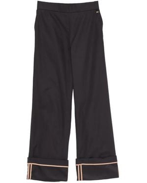 Herno Pantalon À Coupe Évasée - Black