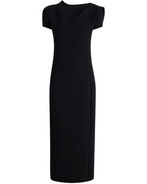 KHAITE Iryl Short Sleeve Midi Dress - Black