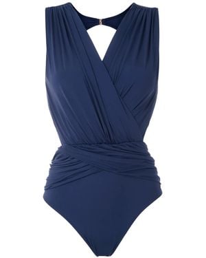 Brigitte Bardot Lumma Draped Swimsuit - Blue