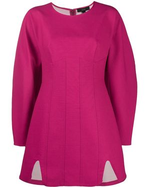Ellery Vestido Corto De Manga Balloon - Rosa