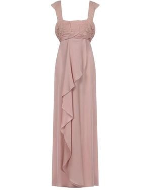 Valentino Garavani Embroidered Frill Maxi Dress - Pink