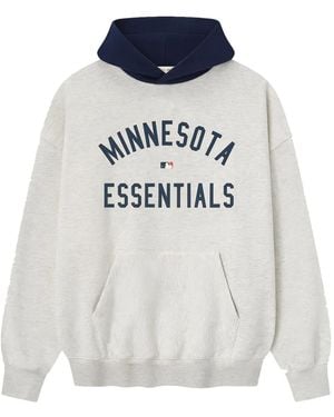 Fear Of God X Mlb Twins Hoodie Mit Logo - Grau