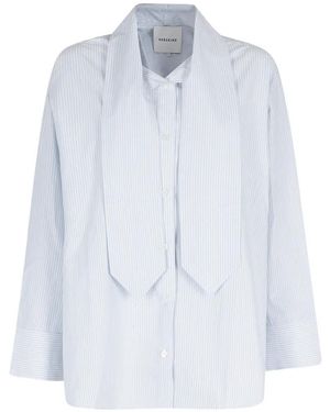 Herskind Striped Tie-Detail Shirt - White