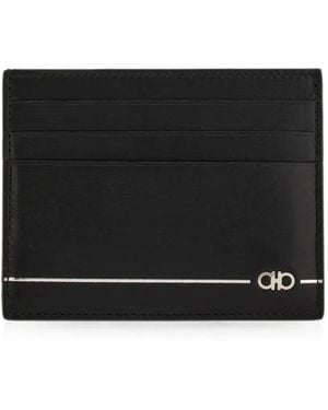 Ferragamo Gancini Credit Card Holder - Black