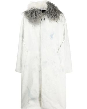 Per Götesson Shearlin-Collar Coat - White