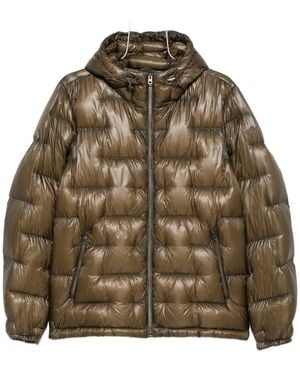 Herno Quilted Hooded Jacket - Brown