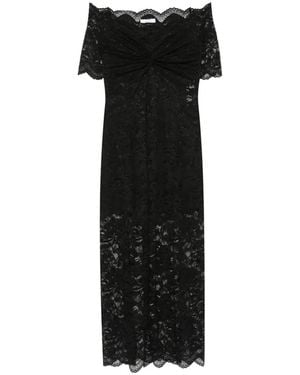 Rabanne Off-The-Shoulder Lace Maxi Dress - Black