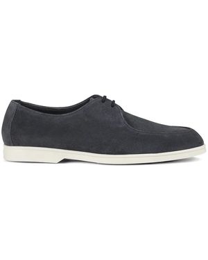 Doucal's Midnight Lace-Up Shoes - Blue