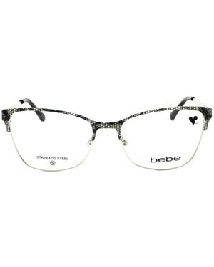 Bebe Lace-Pattern Cat-Eye Glasses - White