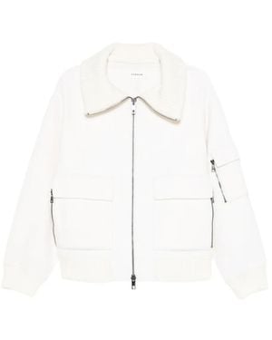 P.A.R.O.S.H. Zip-Front Patch-Pocket Jacket - White