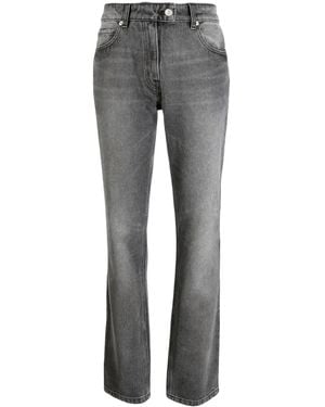 Courreges Straight-Leg Cotton Jeans - Grey
