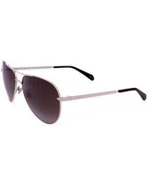 Fossil Pilot-Frame Double-Bridge Sunglasses - Metallic