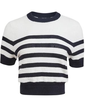 Toccin Kurzärmeliger Velda Pullover Mit Streifen - Weiß