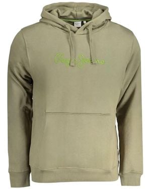Pepe Jeans Hoodie En Coton À Logo Brodé - Green