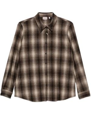 Emme Check-Print Shirt - Brown