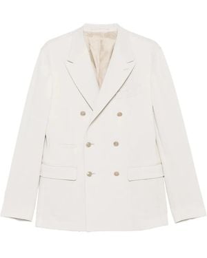 Eleventy Double-Breasted Blazer - White