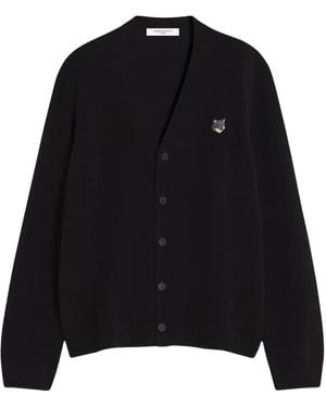 Maison Kitsuné フォックスヘッド カーディガン - ブラック