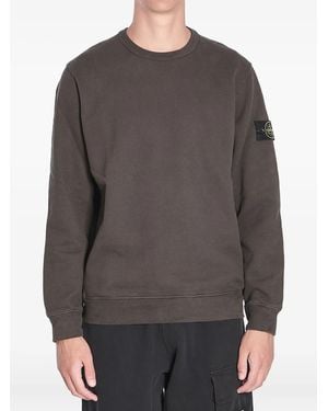Stone Island Compass-Badge Crw-Neck Sweatshirt - Grey
