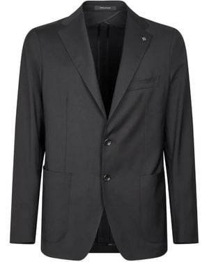 Tagliatore Button Virgin Wool Jacket - Black