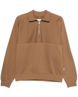 Jil Sander Quarter-Zip Sweatshirt - Brown