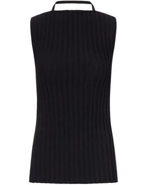 Sportmax Ribbed Top - Black
