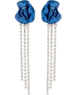 Sterling King Georgia Crystal-Embellished Drop Earrings - Blue